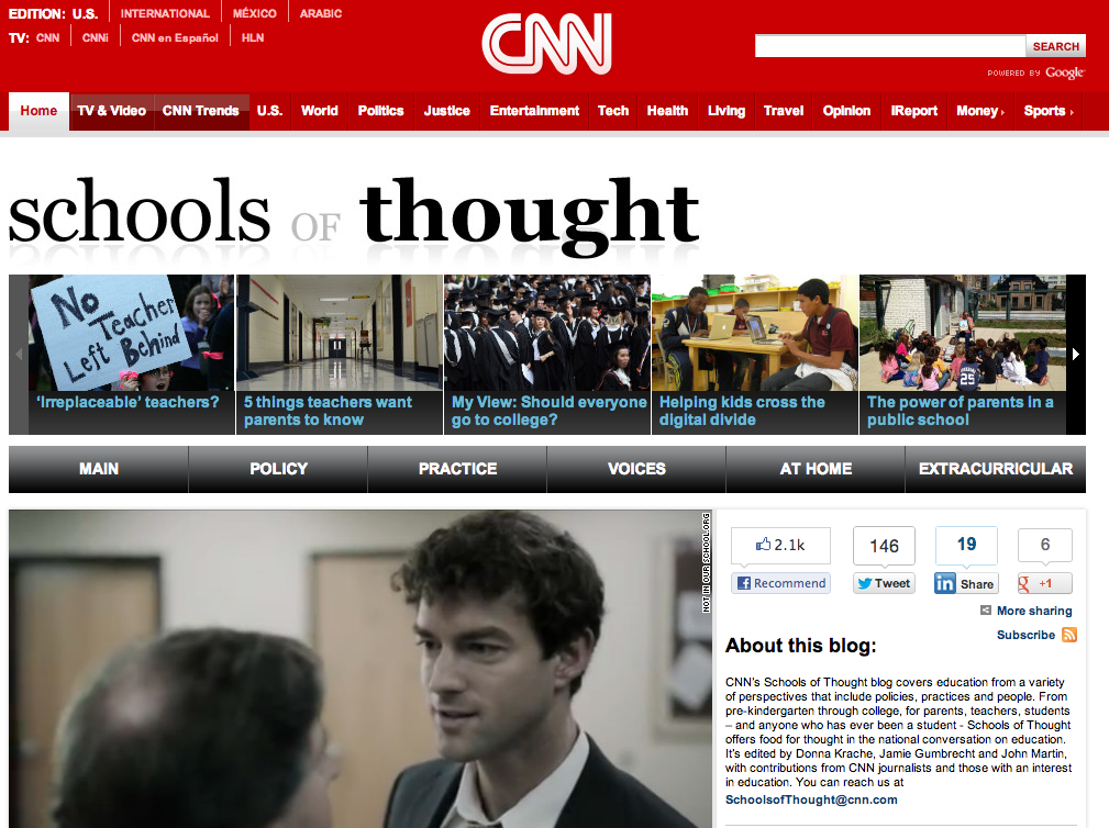 CNN Schools of Thought blog